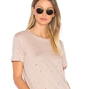 IRO Pink Clay 100% Linen Oversized Tee XS
